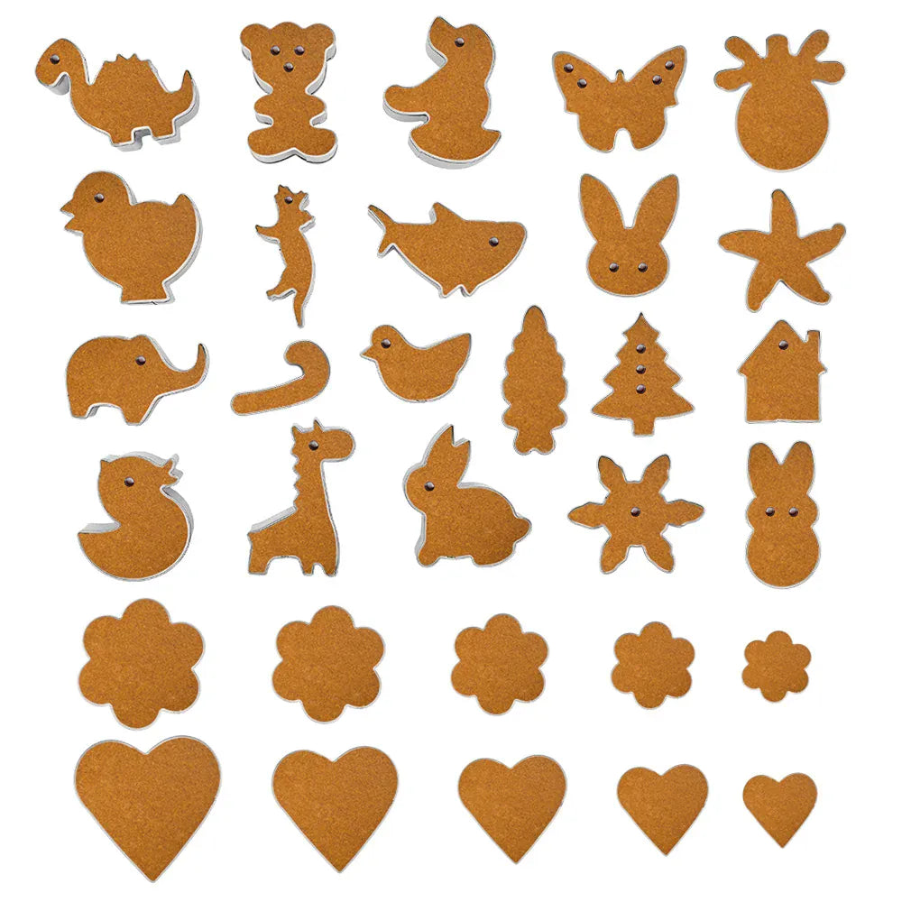 Emporte-pièces dinosaures en acier inoxydable - 10 pièces pour pâtisserie emportepieces