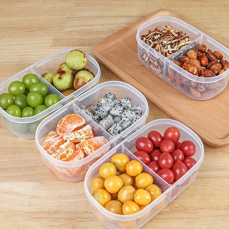 Bac de Rangement Hermétique pour Fruits et Légumes 1,5L à Double Ouverture