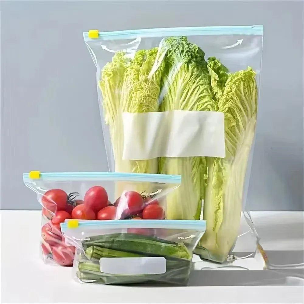 Sachets Zip Alimentaires Réutilisables Hermétiques - Lot de 12 pièces