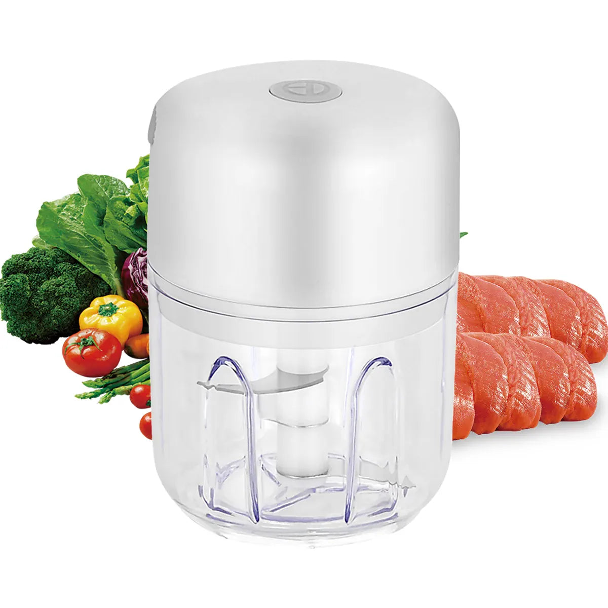 Mini Hachoir Électrique Sans Fil — Ail, Légumes, Viande — 100 ml / 250 ml mini hachoir