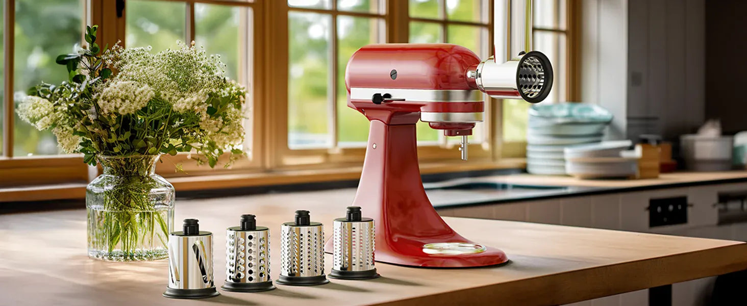 Accessoire Râpe et Trancheuse pour Robot KitchenAid — 4 Lames Inox KitchenAid