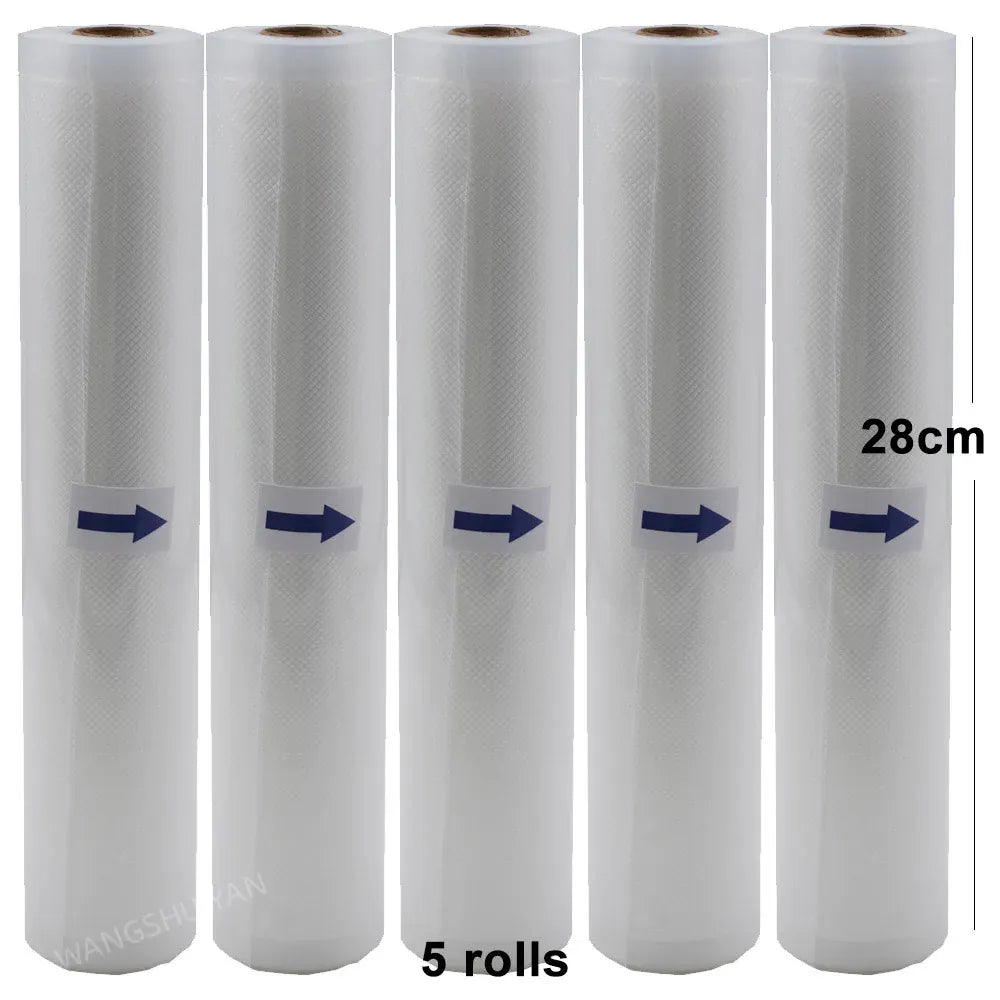 Sacs Sous Vide Transparent - Lot de 5 Rouleaux 28cm X 500cm
