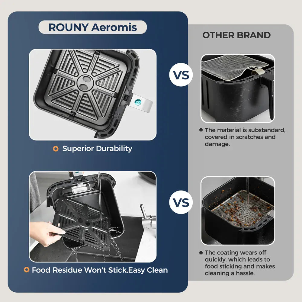 Friteuse Sans Huile 5L Écran Tactile Hublot Visible 1700W airfryers