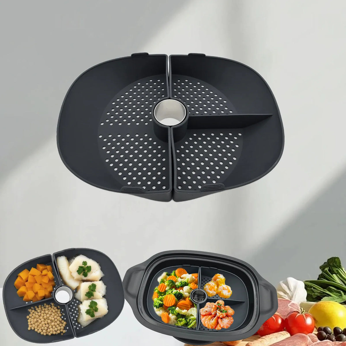 Accessoire Monsieur Cuisine Panier Vapeur Silicone - Compatible Connect Smart Trend Monsieur Cuisine