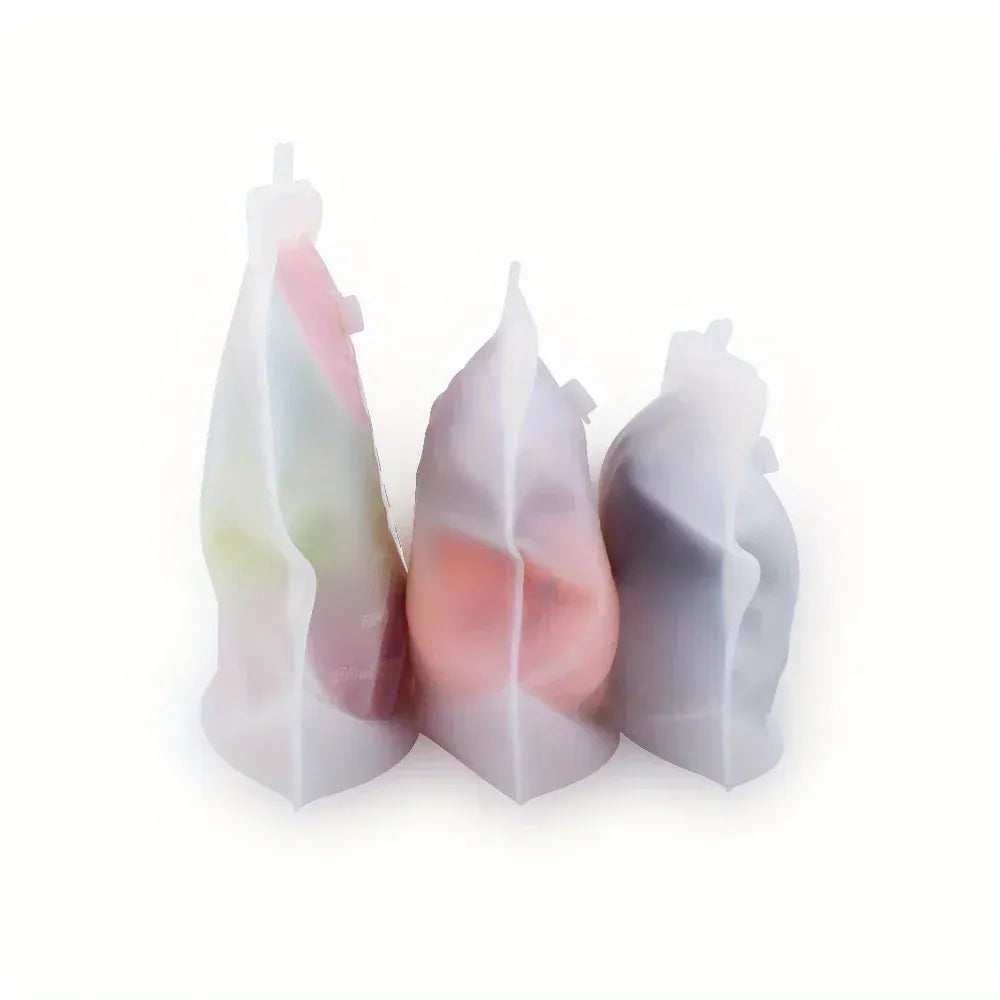Sachets Silicone Réutilisables - Lot de 6 Pièces Hermétiques