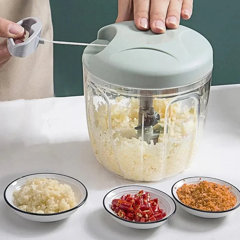 Hachoir Manuel à Corde 500 ml — Ail, Oignon, Herbes, Légumes hachoir manuel