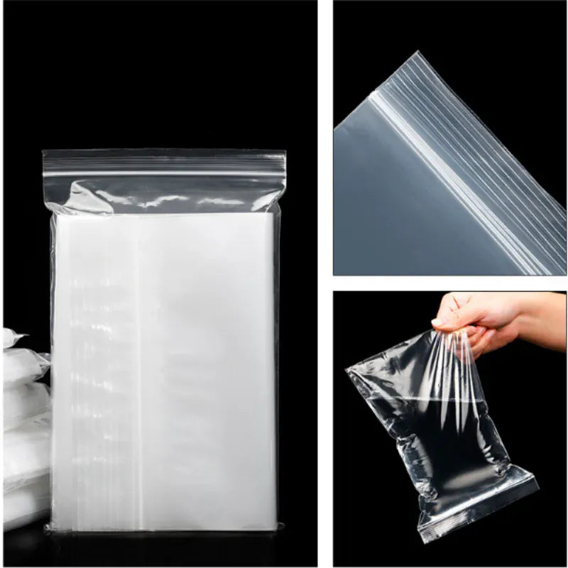 Sachets Zip Alimentaires Hermétiques - Lot de 50 pièces 20x30 cm
