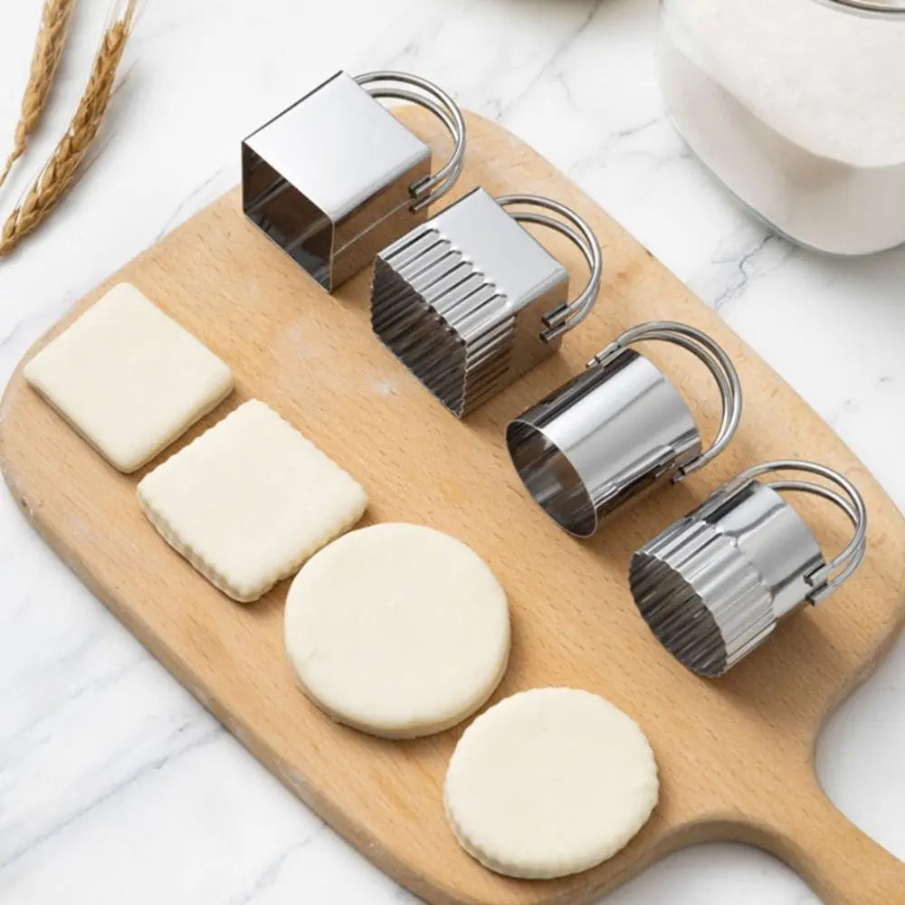 Set de 5 Emporte-Pièces Ronds et Carrés en Acier Inoxydable emportepieces