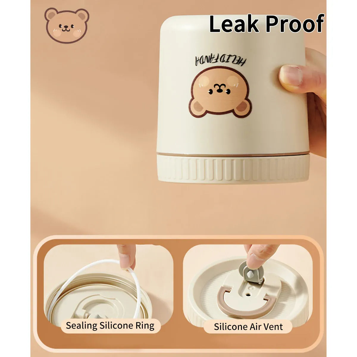 Lunchbox cylindrique isotherme 1,4 litre pour enfants lunchbox