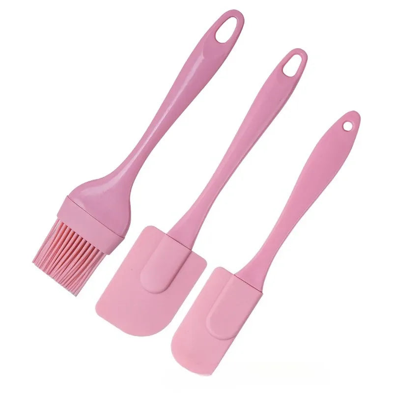 Set Spatules Silicone 3 Pièces - Ustensiles Pâtisserie Résistants spatule en silicone