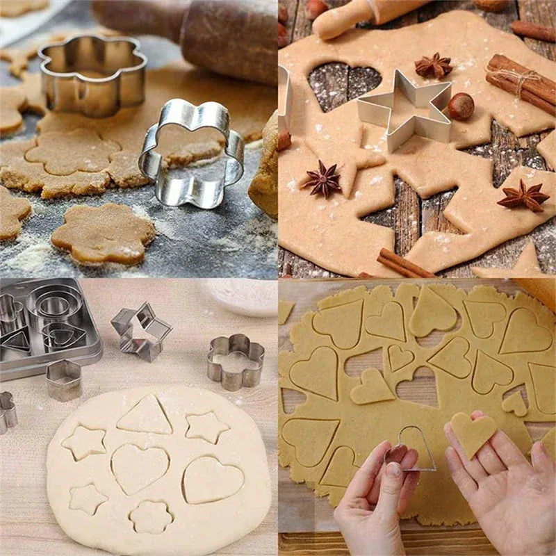 Emporte-pièces en acier inoxydable - Set de 30 formes géométriques pour pâtisserie emportepieces