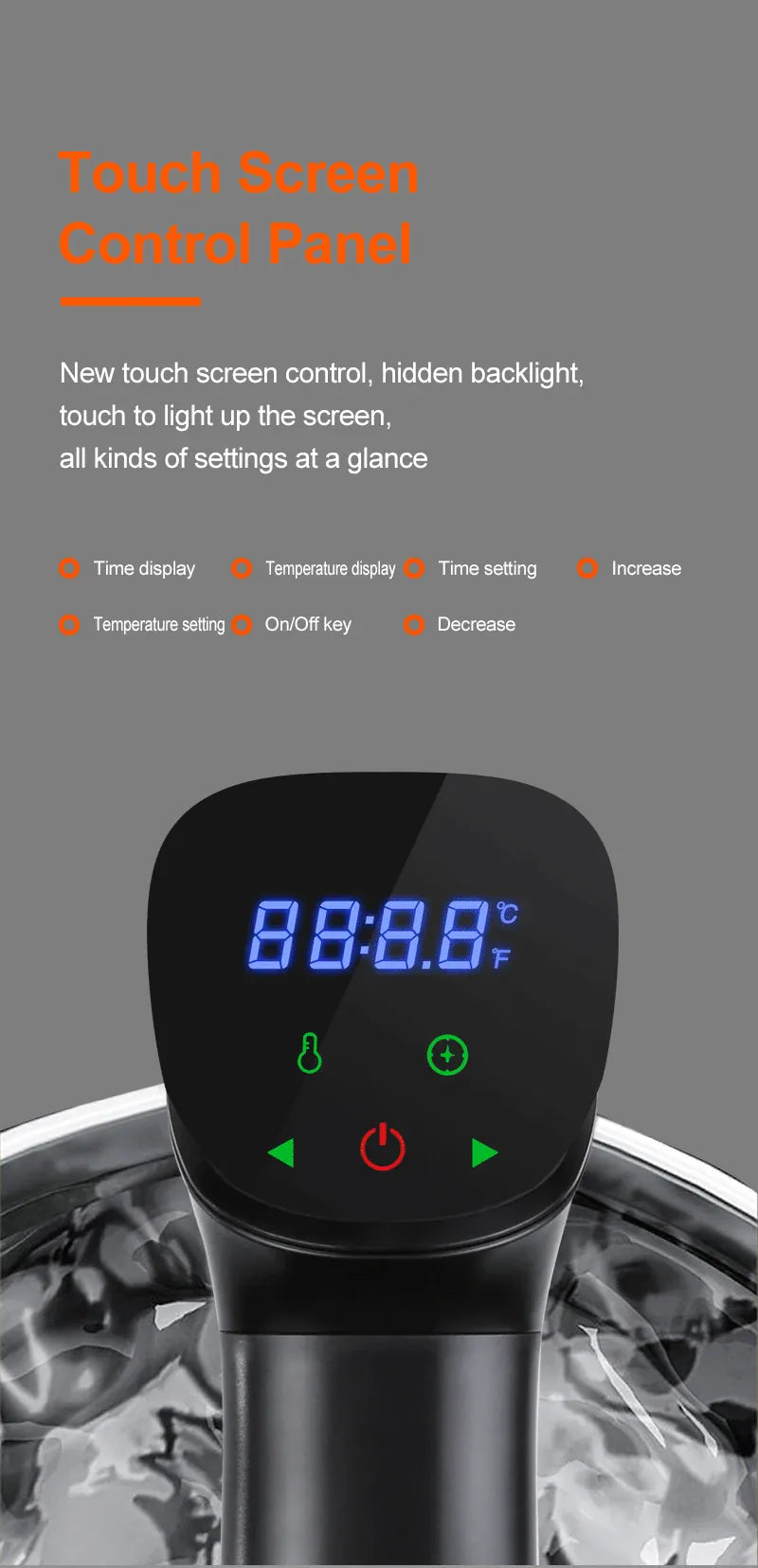 Cuiseur Sous Vide à Immersion 1800W avec Affichage LED Digital sv