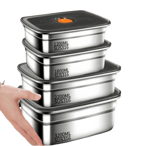 Lunch Box Inox 600 à 3200 ml avec Couvercle Hermétique lunchbox