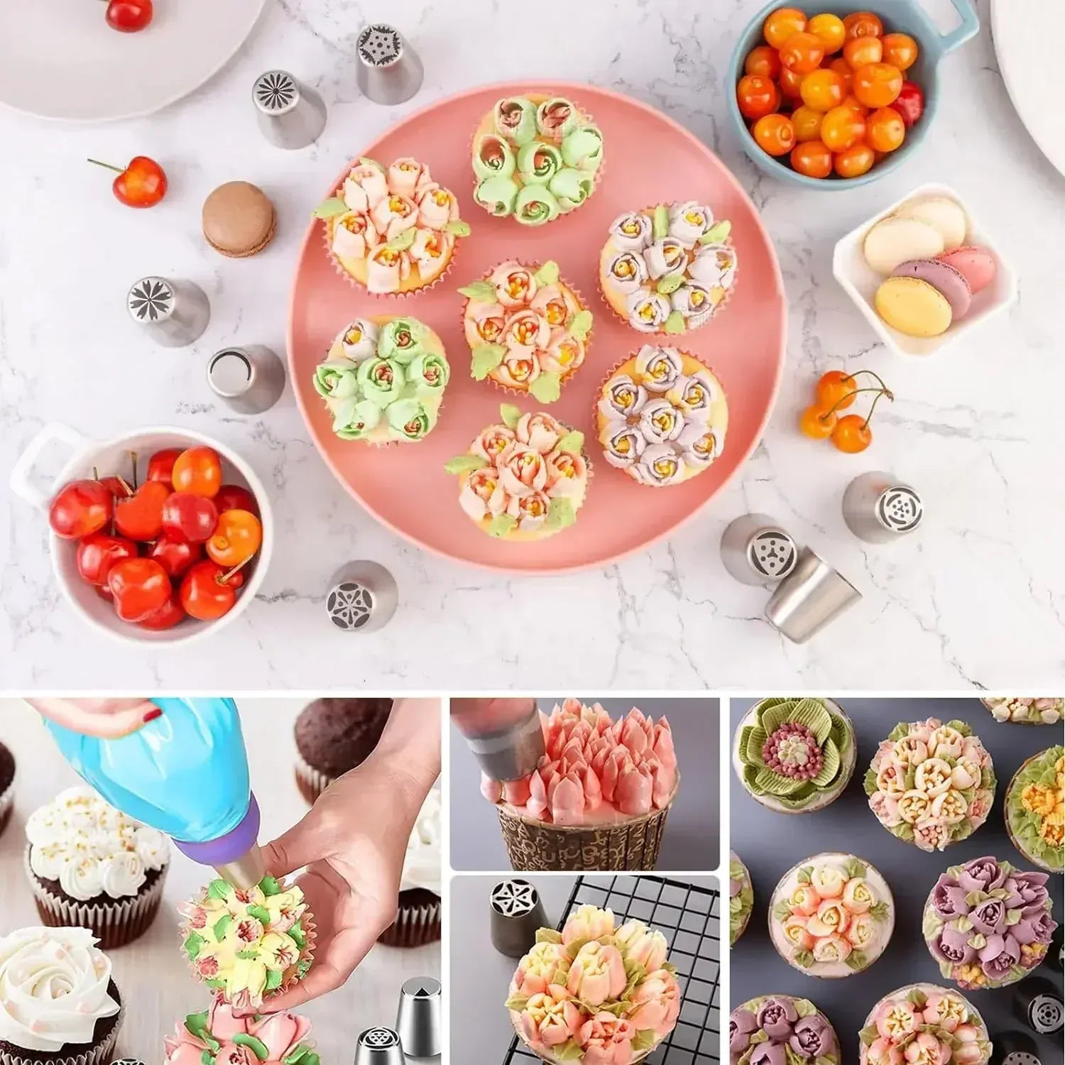 Set de 27 Douilles à Pâtisserie en Acier Inoxydable pour Décoration de Gâteaux douillepoche