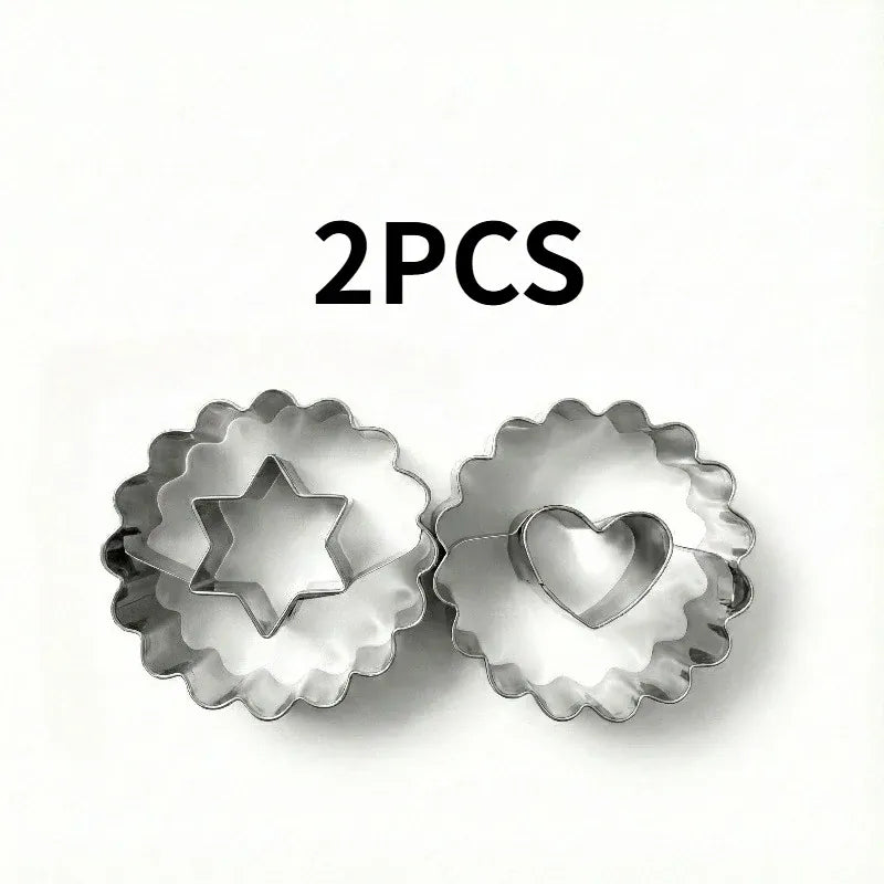 Emporte-pièces en inox cœur et étoile - Set de 2 pour biscuits décorés emportepieces
