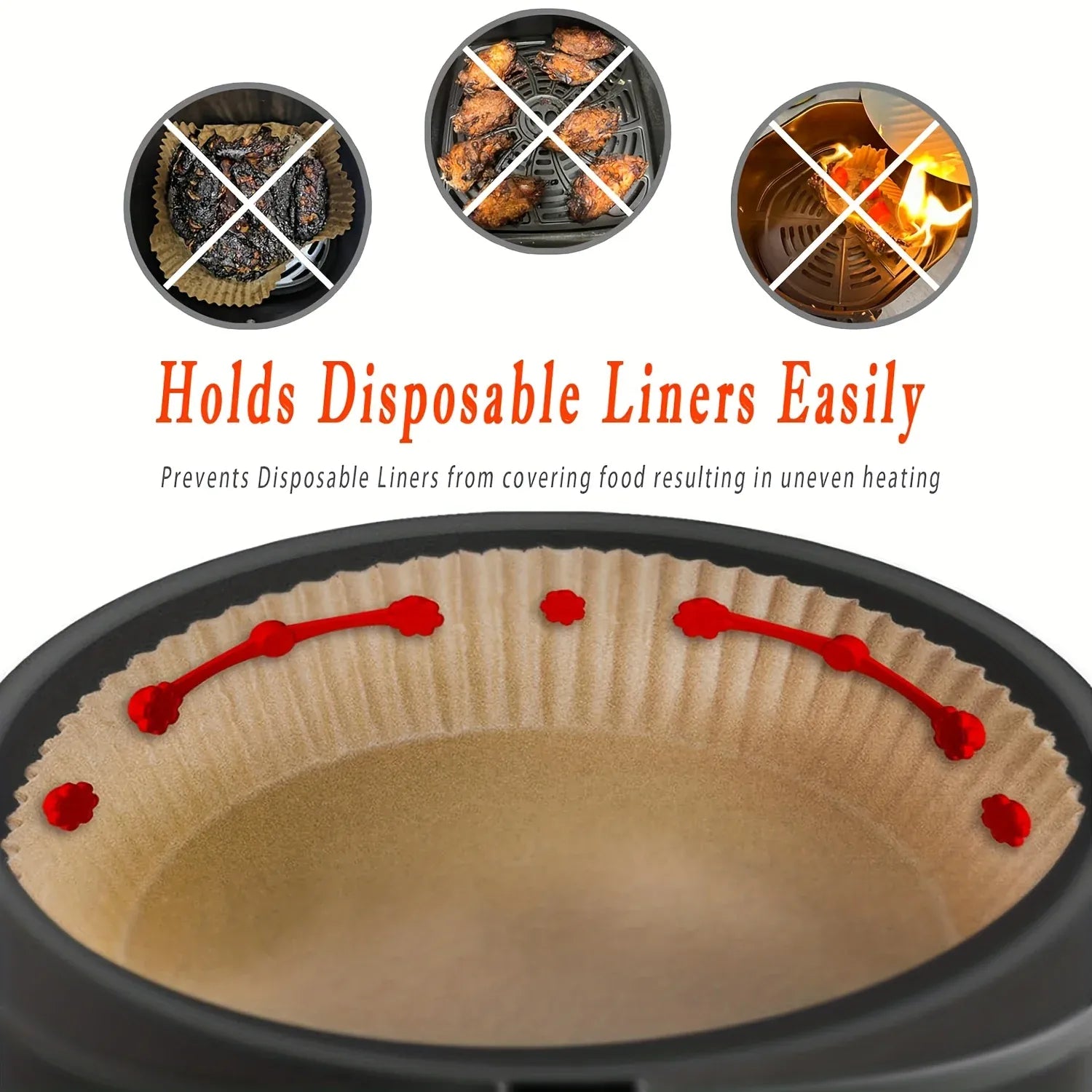 Kit Accessoires Air Fryer - 12 Pièces de Crochets Silicone Antiadhésifs Air Fryer