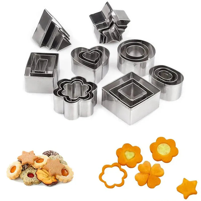 Emporte-pièces en métal géométriques - Set de 10 pour biscuits emportepieces