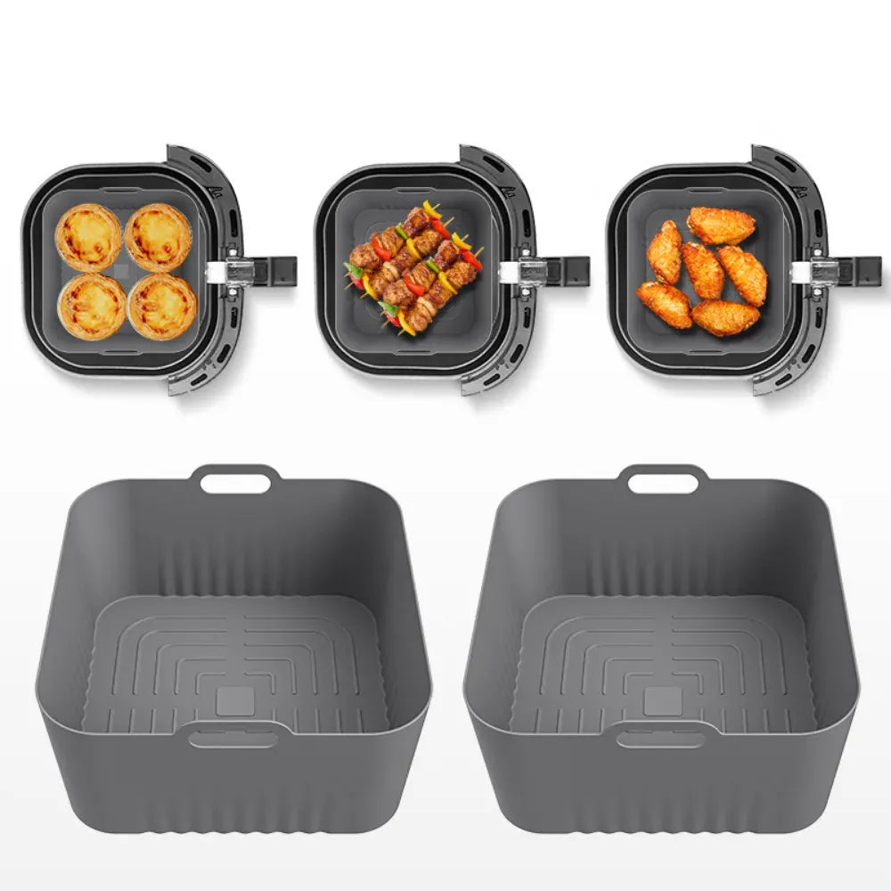 Moule Silicone Air Fryer Réutilisable Rond 17 cm - Lot de 2 Air Fryer
