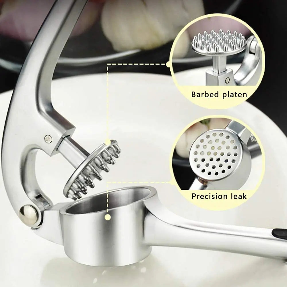 Presse-Ail Zinc Manuel Rocker avec Eplucheur et Chopper presseail