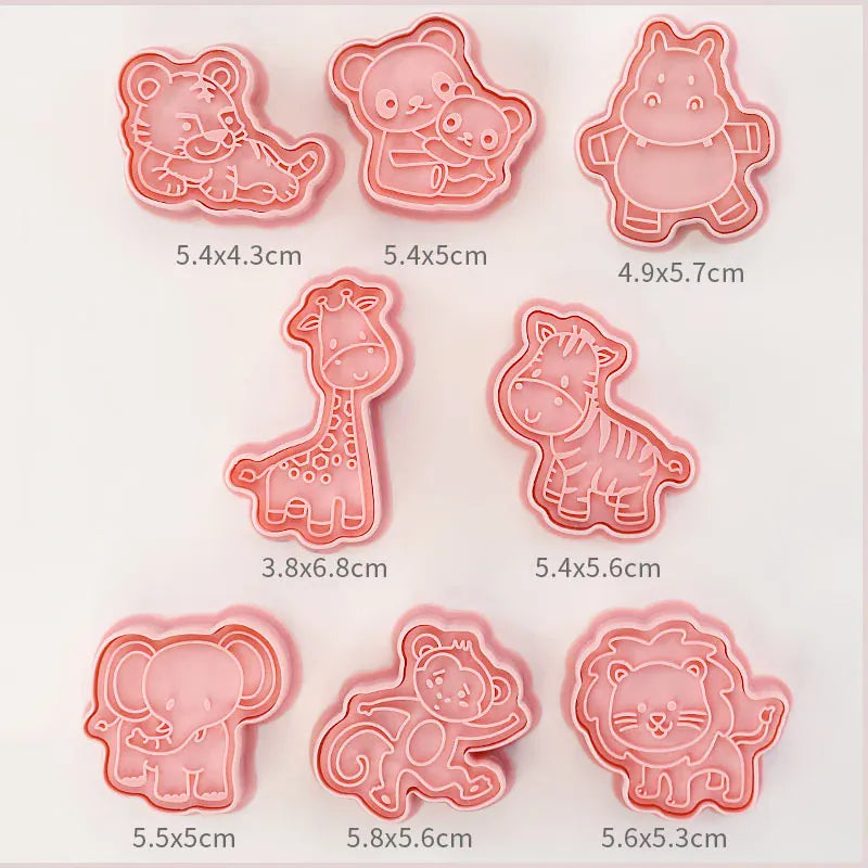 Emporte-pièces à Biscuits - Set de 8 Découpeurs en Plastique 3D emportepieces