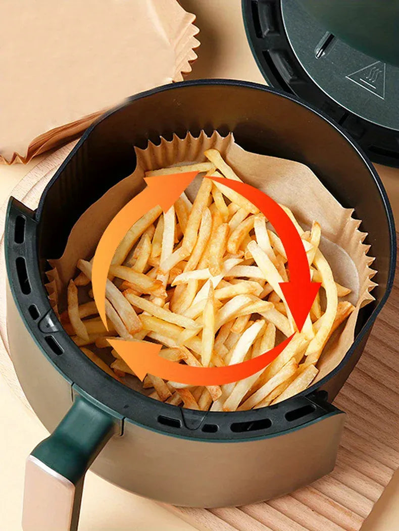 Papier Cuisson Air Fryer Jetable Lot de 50 Antiadhésif 20 cm Air Fryer