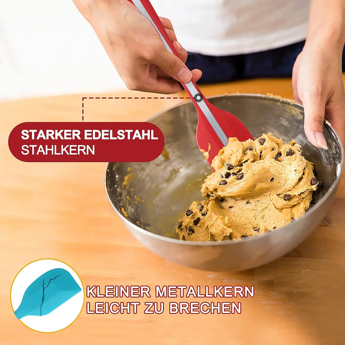 Set Spatules Silicone 5 pièces Résistantes à la Chaleur Pâtisserie spatule en silicone