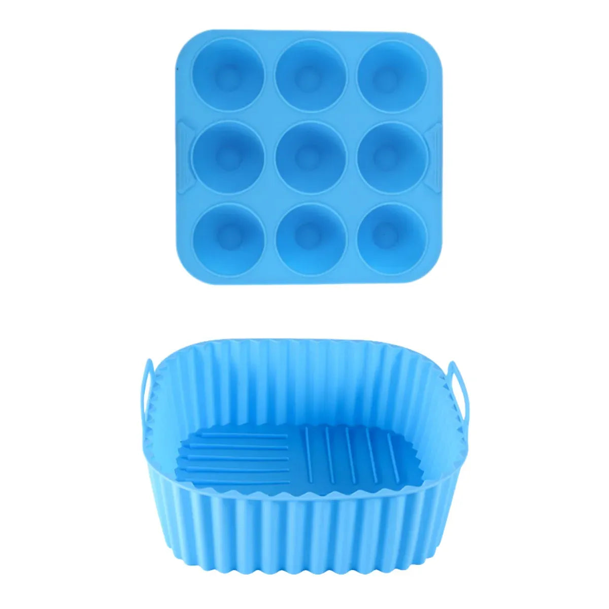 Moules Silicone Air Fryer Réutilisables Lot de 2 Pièces Carrés Air Fryer