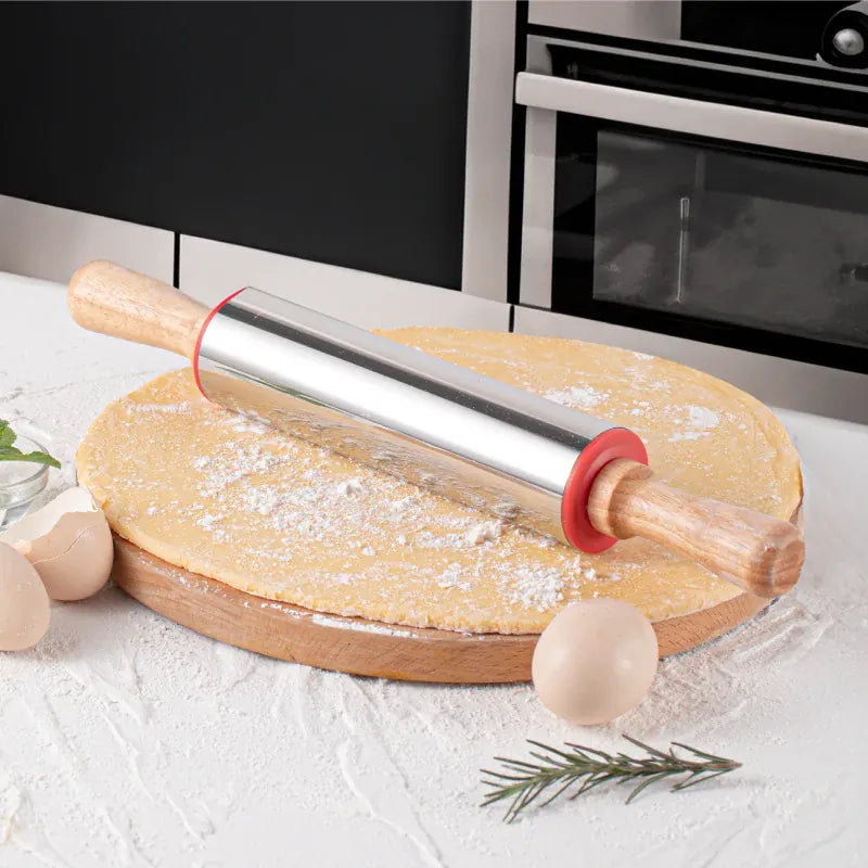 Rouleau à pâtisserie en acier inoxydable pour biscuits et tartes rouleaupatisserie