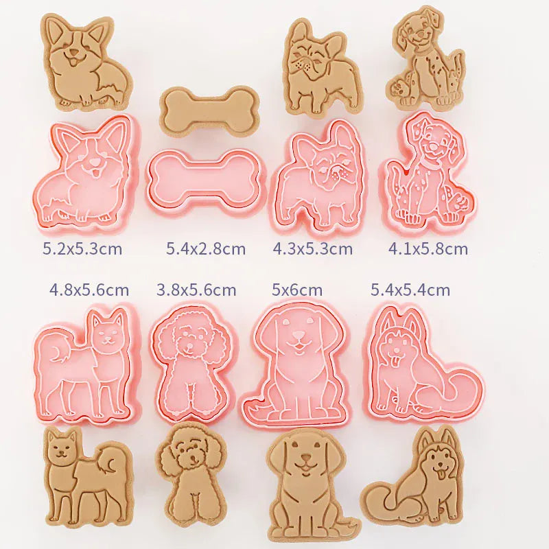 Emporte-pièces à Biscuits - Set de 8 Découpeurs en Plastique 3D emportepieces