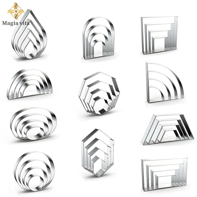 Emporte-pièces en métal rectangulaires - 12 pièces pour pâtisserie emportepieces