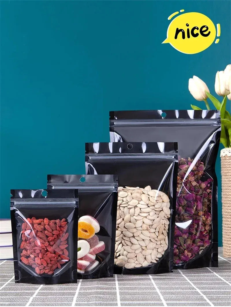 Sachets Kraft Réutilisables Lot de 100 pièces Transparent 20x30cm