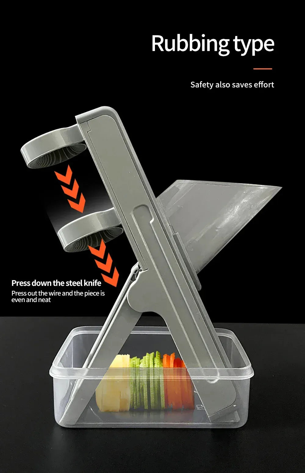 Mandoline Coupe-Légumes Multifonction 4-en-1 — Julienne 3/7 mm Mandoline