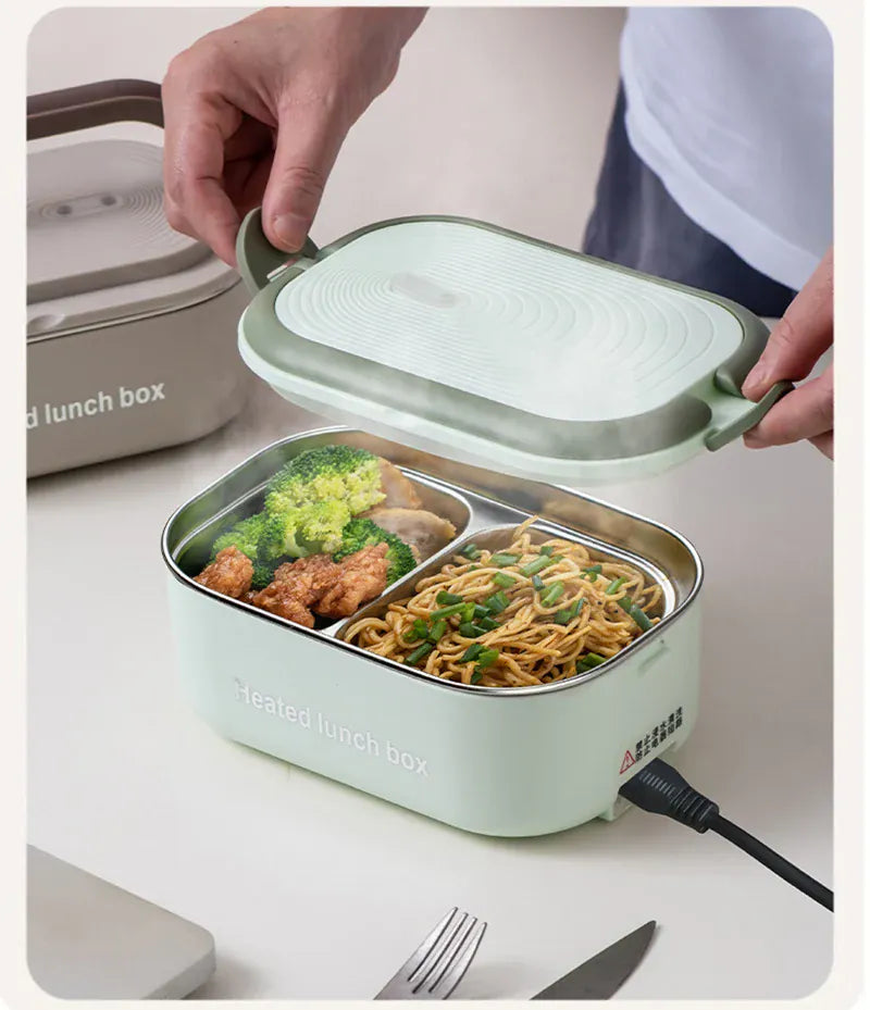 Lunch Box Chauffante Inox 1L 220V 18W | Boîte Chauffante Électrique lunchboxchauf