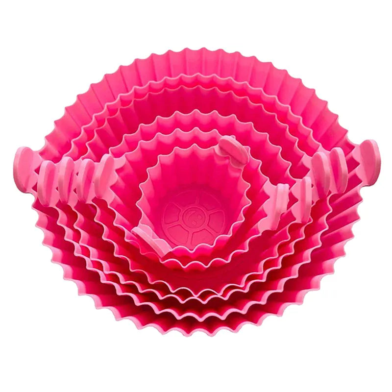 Moule Silicone Réutilisable Air Fryer - Lot de 4 Pièces Colorées Air Fryer