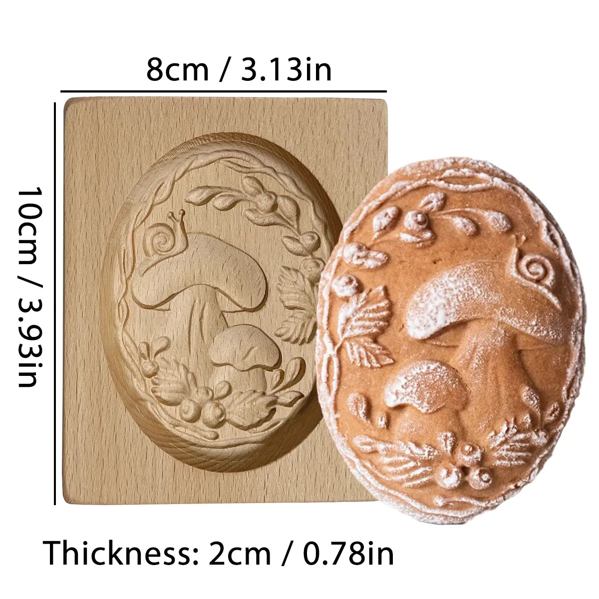 Emporte-pièce en bois floral 3D pour biscuits et gâteaux - 1 pièce emportepieces