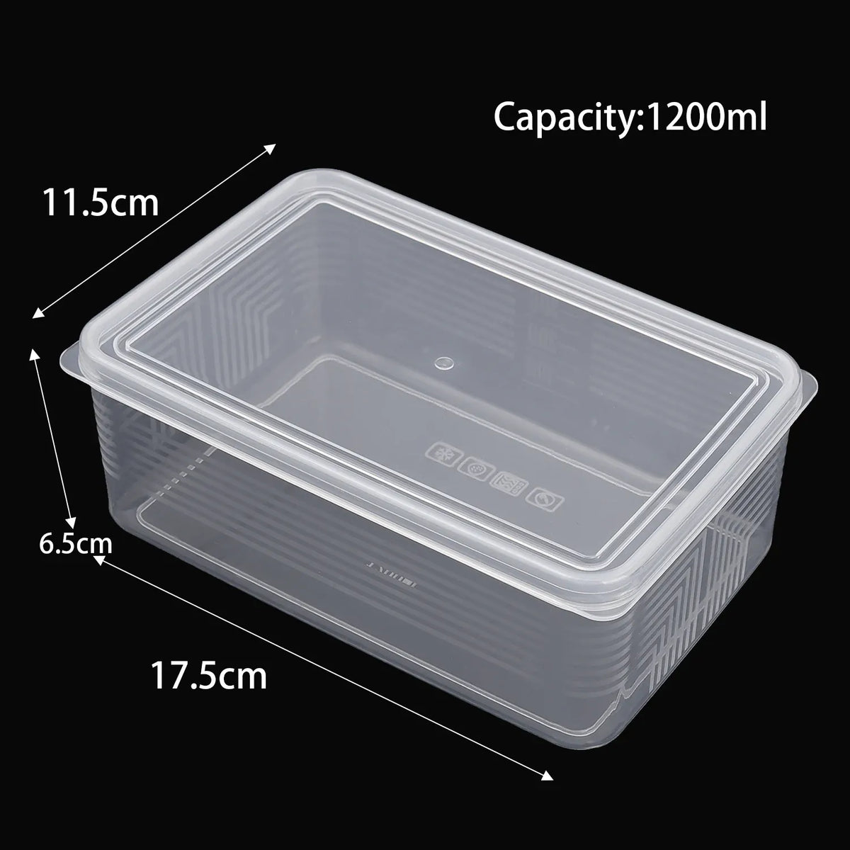 Boîte Organisateur Transparent de Conservation 5 Pièces Rangement Frigo