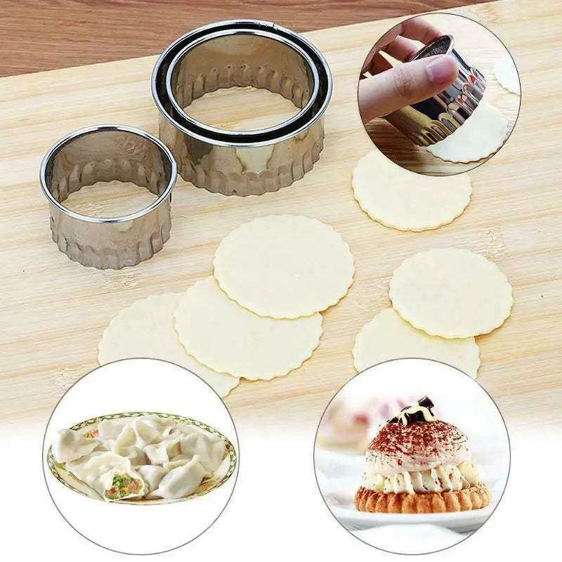 Emporte-pièces à pâtisserie en acier inoxydable - Set de 3 pièces emportepieces