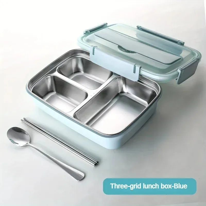 Bento Inox 3 Compartiments | Boîte Durable et Étanche 1,2L Bento