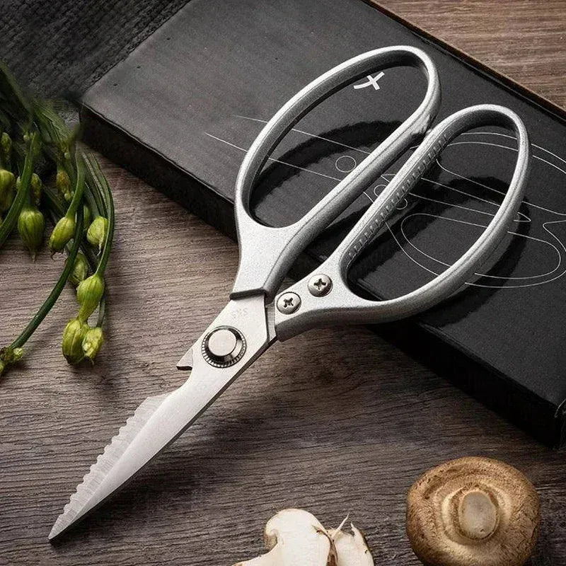 Ciseaux de cuisine inox multifonctions pour couper viandes et os ciseaux