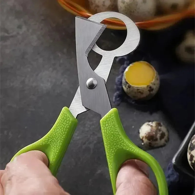 Ciseaux à œufs de caille en inox avec poignée ergonomique ciseaux