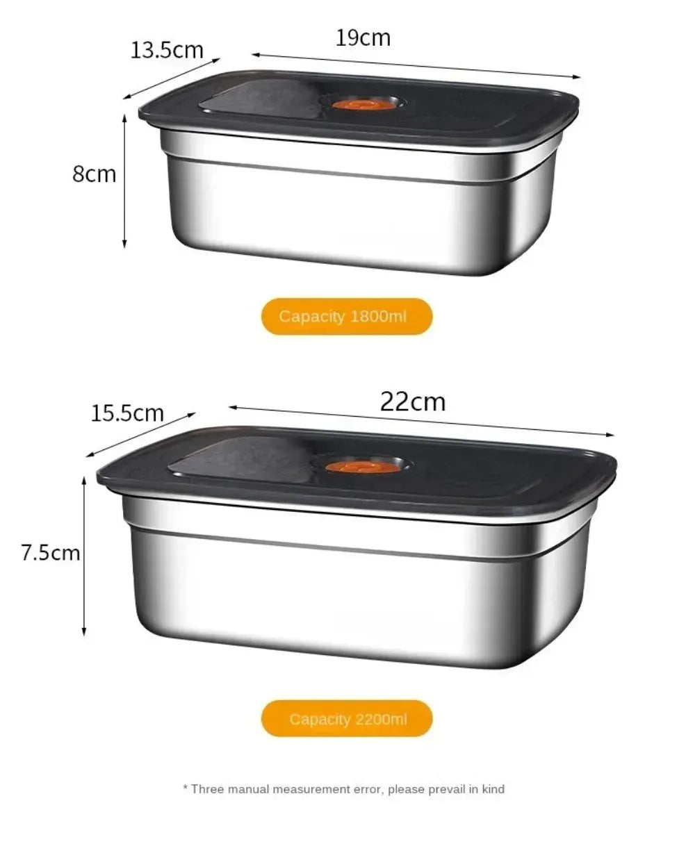 Boîte Hermétique Inox 3200ml Anti-fuite Compatible Micro-ondes Boîtes Hermétiques