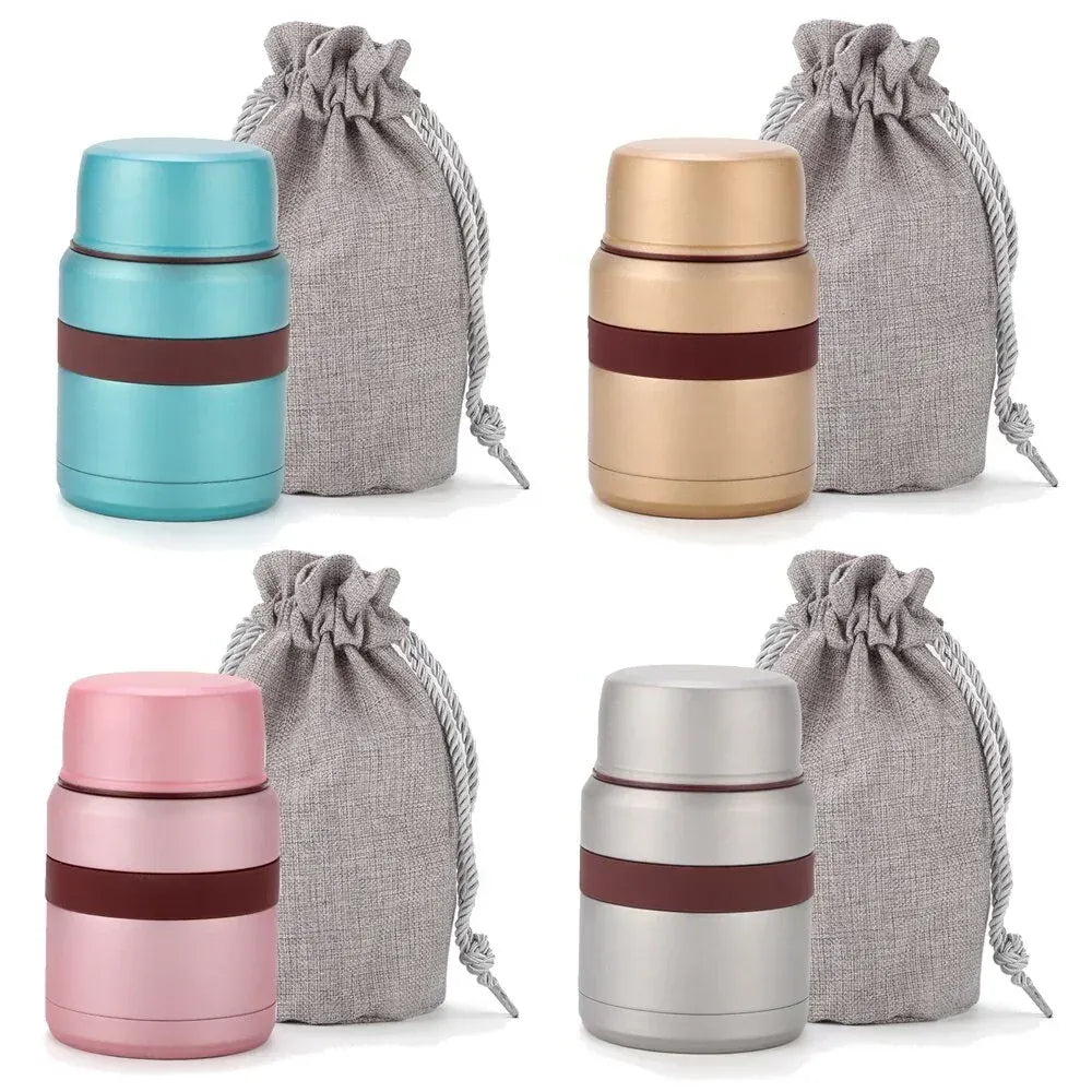 Thermos Alimentaire Isotherme 350ML500ML Inox avec Conteneurs lunchbox