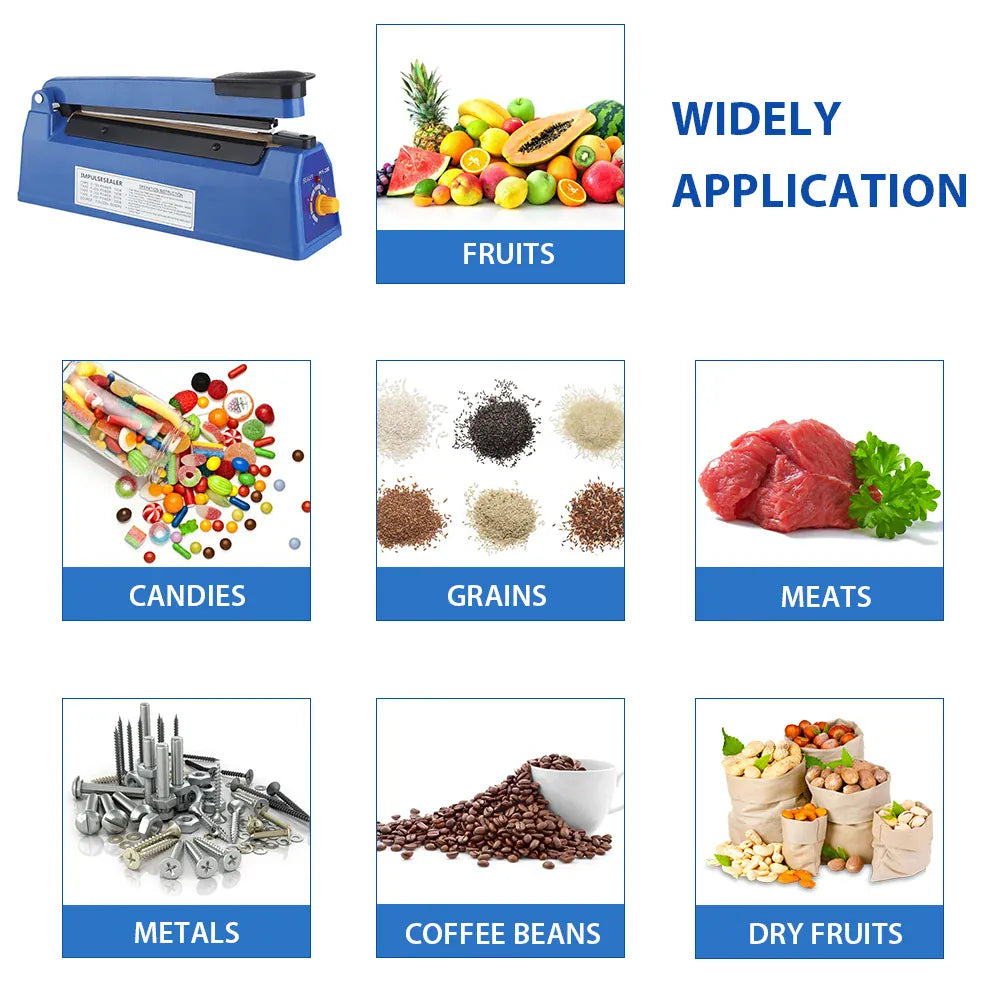 Scelleuse Alimentaire 200mm pour Emballage de Nourriture 220V sv