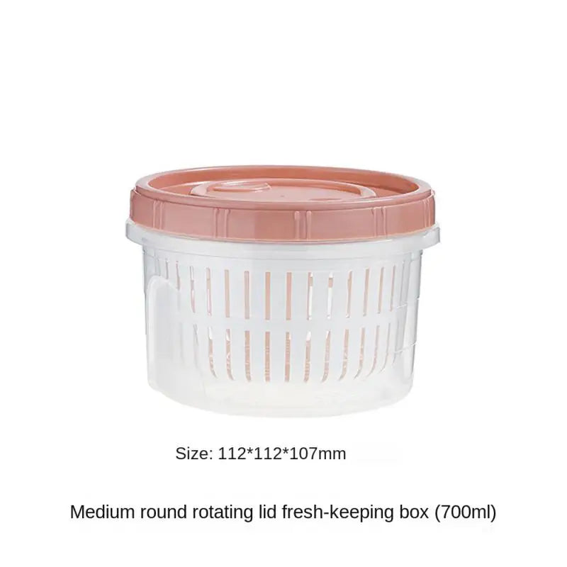 Boîte de Rangement Frigo Hermétique 700ml avec Grille Égouttoir