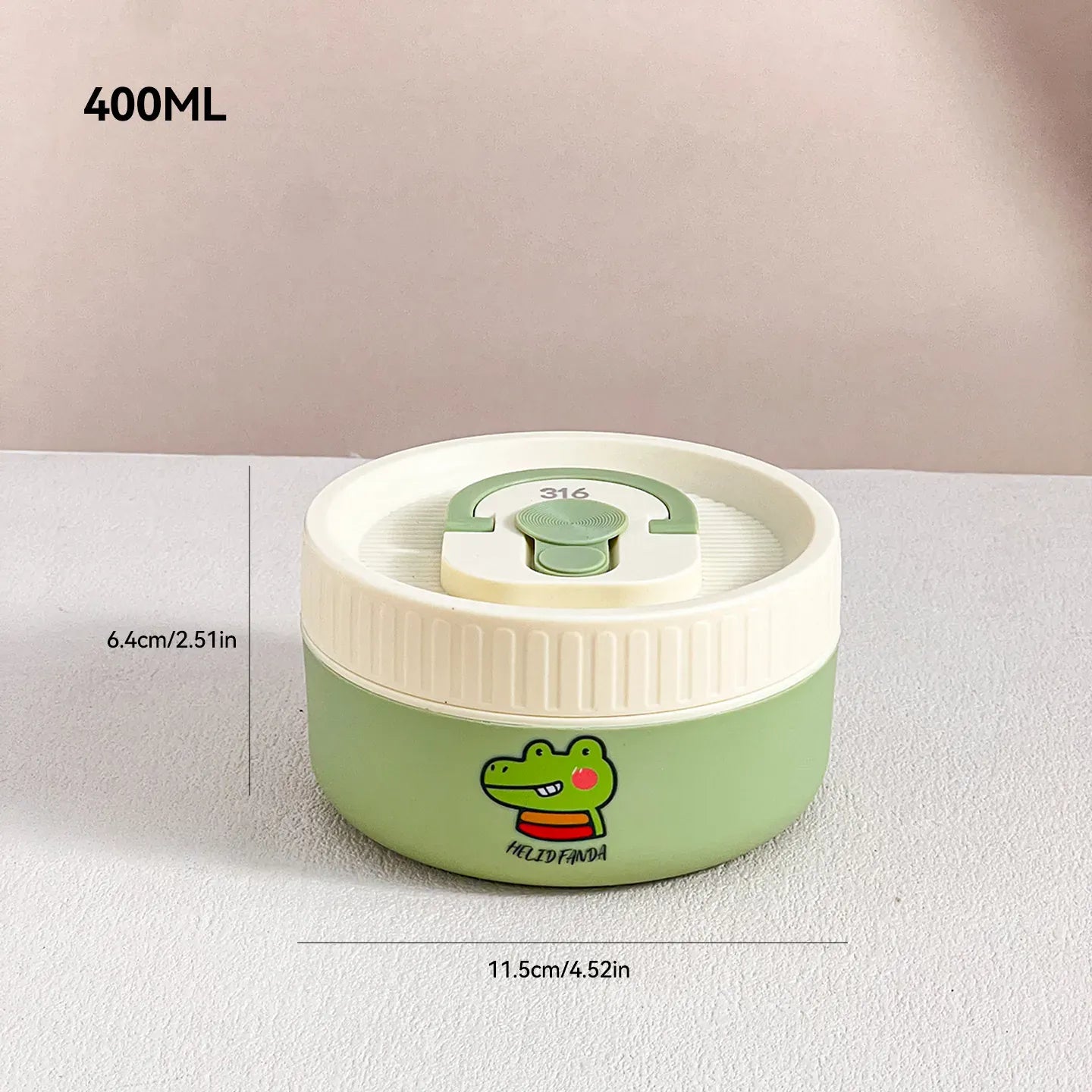 Ensemble de 4 Lunchbox cylindriques isothermes pour enfants (2 litres) Lunchbox