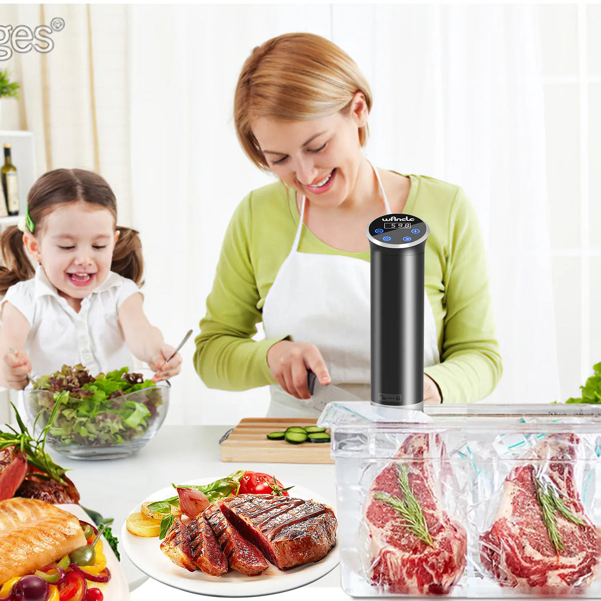 Cuiseur Sous Vide à Immersion 1100W IPX7 Écran Tactile Précision ±0,1 °C sv
