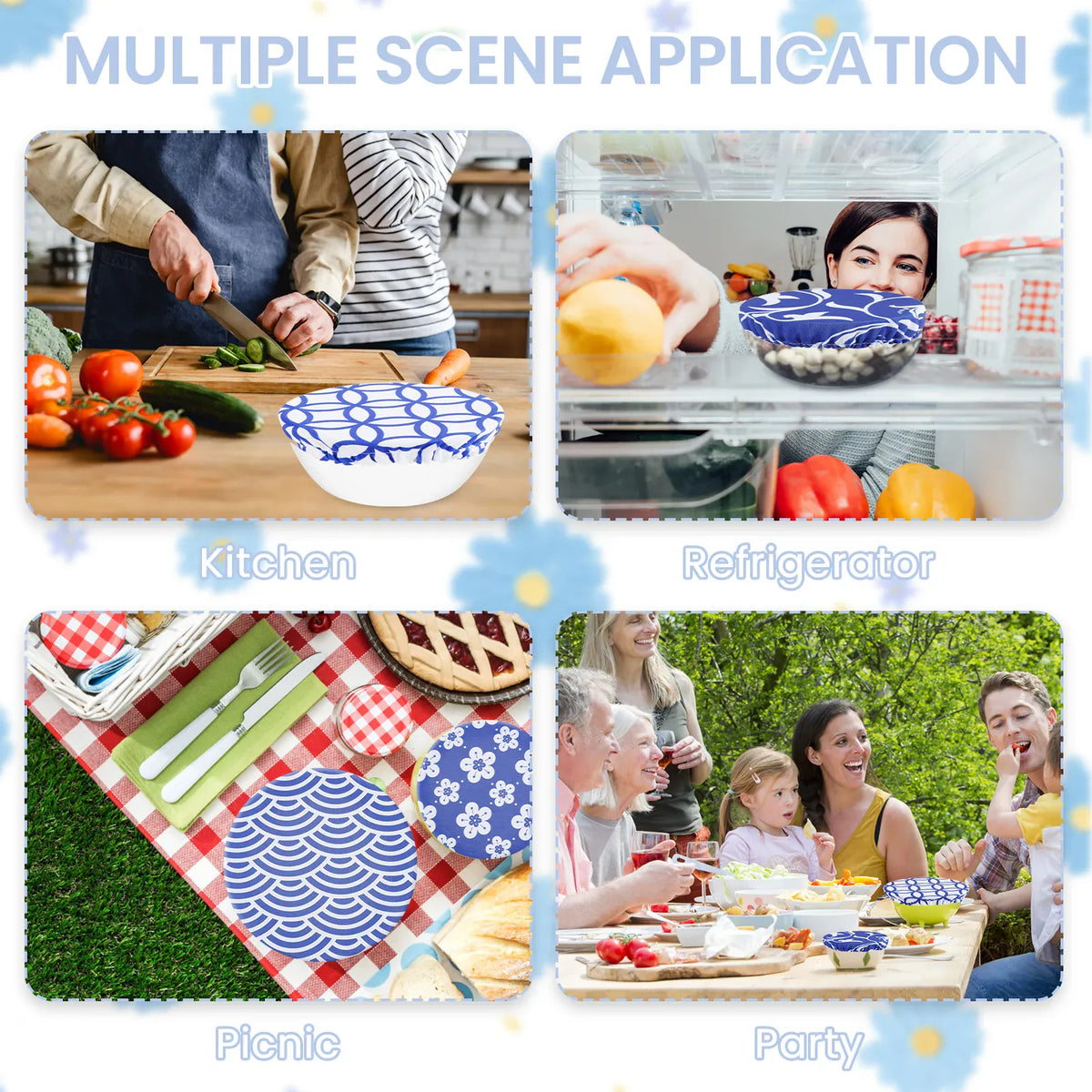 Couvercles Élastiques Réutilisables | Lot de 10 | Multiples Tailles far