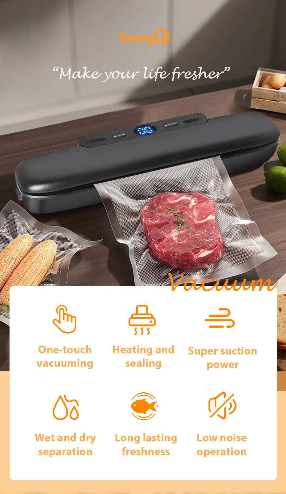 Machine Sous Vide Alimentaire avec 10 Sacs Inclus - Pratique et Efficace sv
