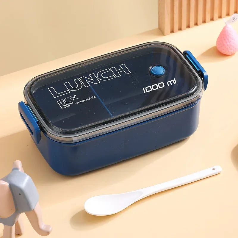 Lunch Box Hermétique 1000ml Plastique Résistant au Micro-ondes Lunchbox