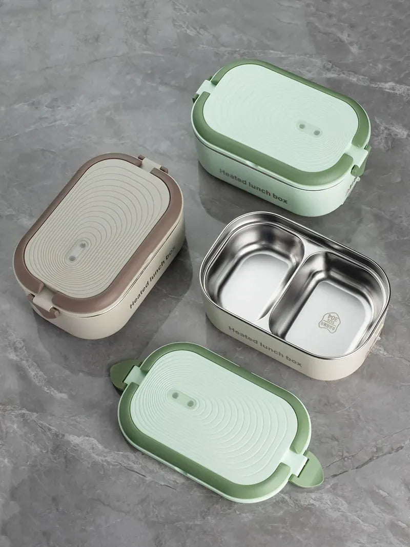 Lunch Box Chauffante Inox 1L 220V 18W | Boîte Chauffante Électrique lunchboxchauf